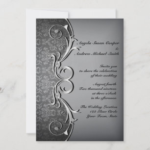 Grey Damask, Silver Scroll Kaart