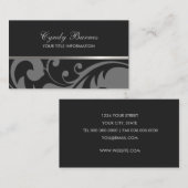 Grey Damask Visitekaartje (Voorkant / Achterkant)