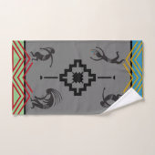 Grey Dancing Kokopelli Bad Handdoek (Handdoek)