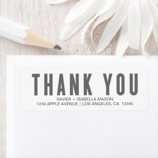 Grey dank je etiket (Insitu)