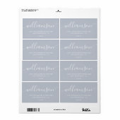 Grey Dawn Modern Script Family Retouradres Etiket (Full Sheet)