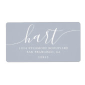 Grey Dawn Modern Script Family Retouradres Etiket (Voorkant)