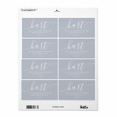 Grey Dawn Modern Script Family Retouradres Etiket (Full Sheet)