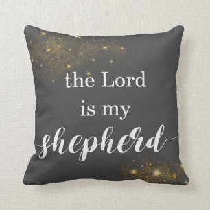 Grey "De Heer is mijn Shepherd" Nursery Pillow Kussen