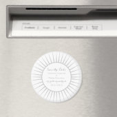Grey Deco Retro sparen de Magnet van de Datum (Insitu (Vaatwasser))