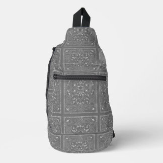 Grey Decorative Vintage Sling Bag