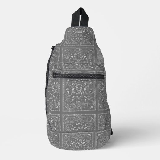 Grey Decorative Vintage Sling Bag (Voorkant)