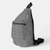 Grey Decorative Vintage Sling Bag (Rechterhoek)