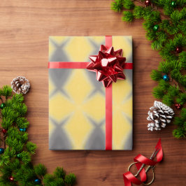 Grey diamond motifs on yellow wrapping paper cadeaupapier