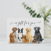 Grey Dog Grooming Huisdier Boarding Gift Certifica (Staand voorkant)