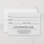 Grey Dog Grooming Huisdier Boarding Gift Certifica (Achterkant)