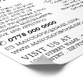 Grey Dog met bot, Dog Boarding, Adverteren Poster (Hoek)