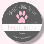 Grey | Dog Treat Business Labels