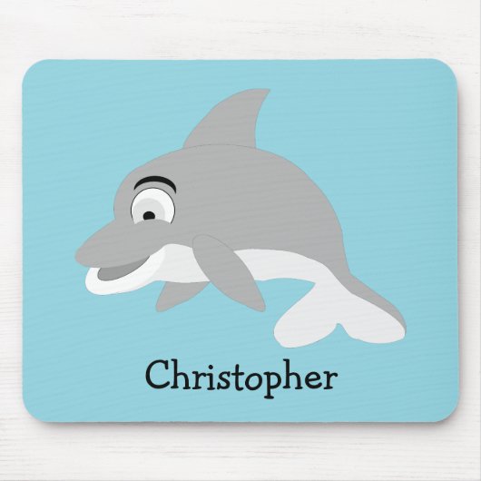 Grey Dolphin Design Muismat (Voorkant)