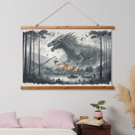 Grey Dragon Art Weave Hangend Wandkleed (Slaapkamer)