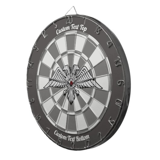 Grey Eagle met twee hoofden Dart Board Dartbord (Voorkant Rechts)