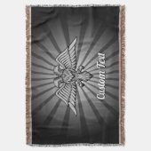 Grey Eagle met twee hoofden Drow Blanket Deken (Voorkant Verticaal)