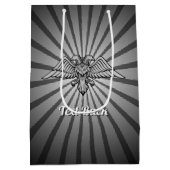 Grey Eagle met twee hoofden Gift Bag Medium Cadeauzakje (Achterkant)