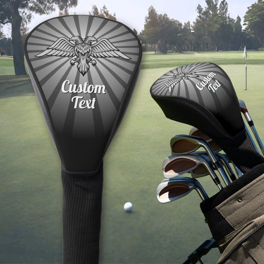 Grey Eagle met twee hoofden Golf Head Hoesje Golfheadcover