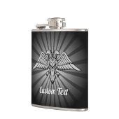 Grey Eagle met twee hoofden Hip Flask Heupfles (Links)