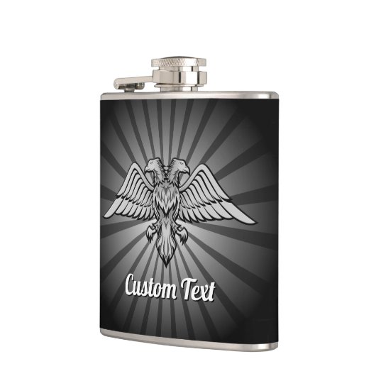 Grey Eagle met twee hoofden Hip Flask Heupfles (Links)