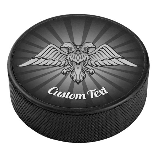 Grey Eagle met twee hoofden Hockey Puck (3/4)