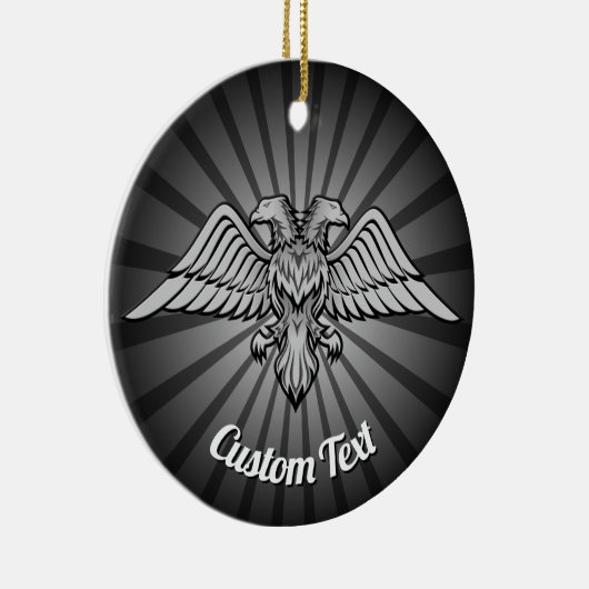 Grey Eagle met twee hoofden keramisch Ornament (Rechts)