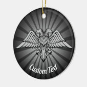 Grey Eagle met twee hoofden keramisch Ornament (Links)
