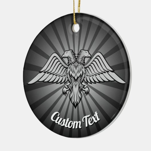 Grey Eagle met twee hoofden keramisch Ornament (Links)