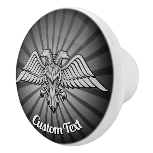 Grey Eagle met twee hoofden keramische Knob Keramische Knop (Rechts)