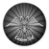 Grey Eagle met twee hoofden keramische Knob Knop (Voorkant)