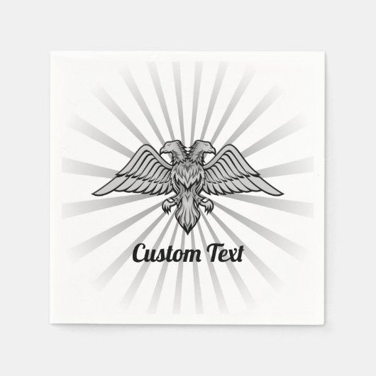 Grey Eagle met twee hoofden Napkins Servet (Voorkant)