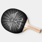 Grey Eagle met twee hoofden Ping Pong Paddle Tafeltennisbatje (Zijkant)