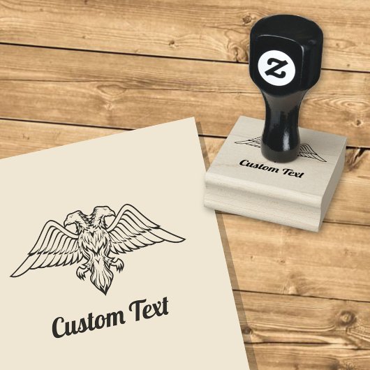 Grey Eagle met twee hoofden Rubber Stamp Rubberstempel