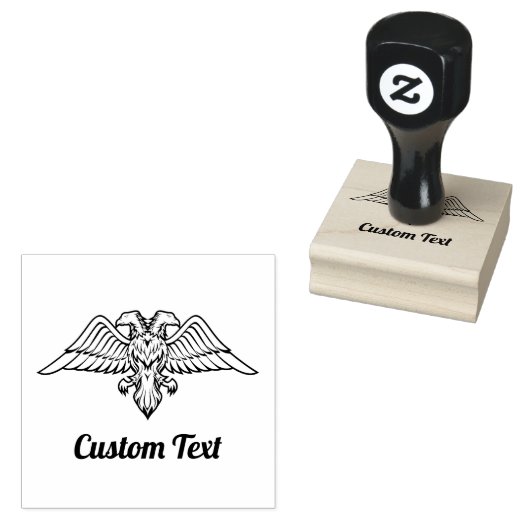 Grey Eagle met twee hoofden Rubber Stamp Rubberstempel (Gestempeld)