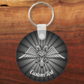 Grey Eagle met twee hoofden Sleutelhanger (Voorkant)