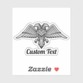 Grey Eagle met twee hoofden Sticker (Vel)