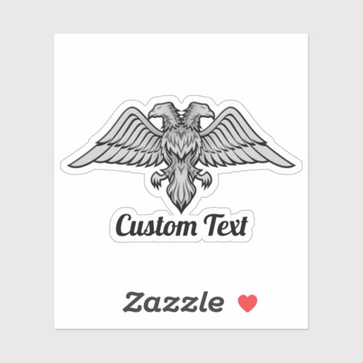 Grey Eagle met twee hoofden Sticker (Vel)