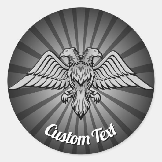 Grey Eagle met twee hoofden Sticker (Voorkant)