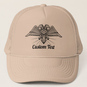 Grey Eagle met twee hoofden Trucker Hat Pet