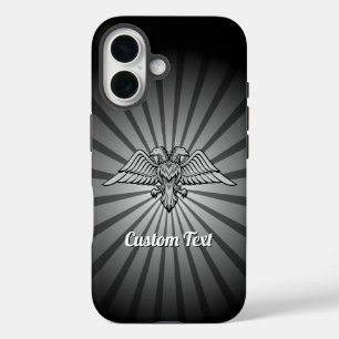 Grey Eagle met twee kop iPhone Case