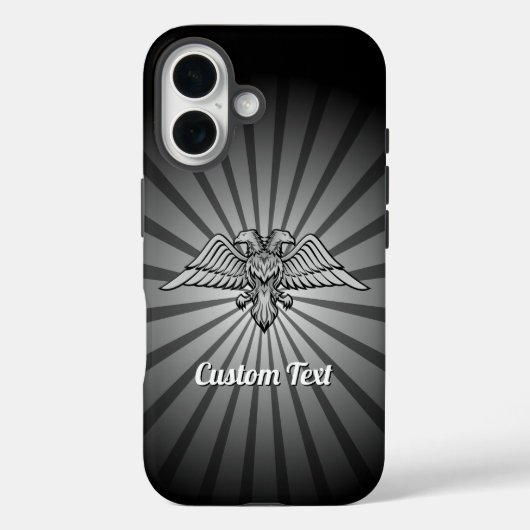 Grey Eagle met twee kop iPhone Case (Achterkant)