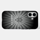 Grey Eagle met twee kop iPhone Case (Achterkant (horizontaal))