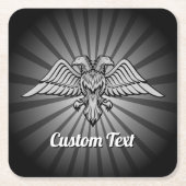 Grey Eagle met twee kop papier Onderzetter (Voorkant)