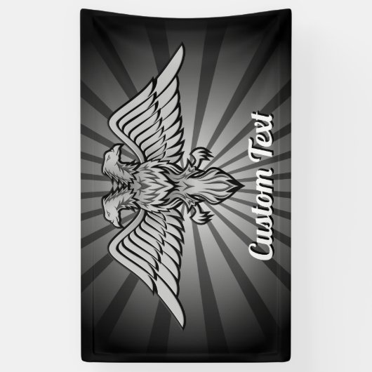 Grey Eagle met twee koppen Banner (Verticaal)