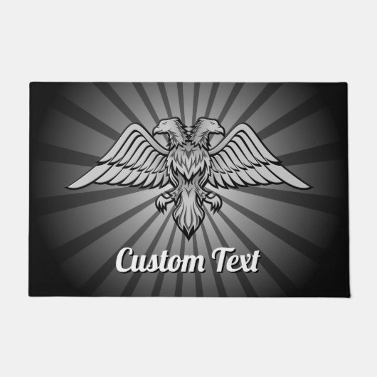 Grey Eagle met twee koppen Doormat Deurmat (Voorkant)