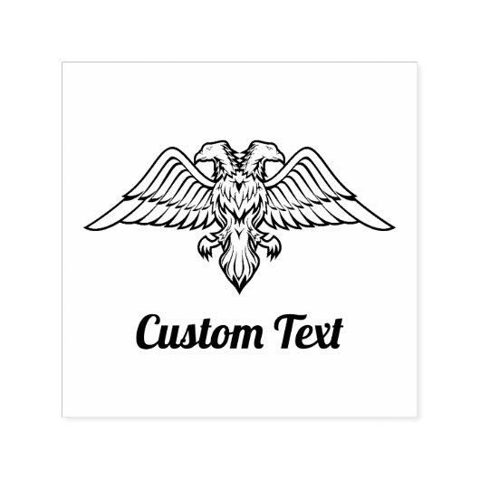 Grey Eagle met twee zelfinkende hoofden Zelfinktende Stempel (Design)