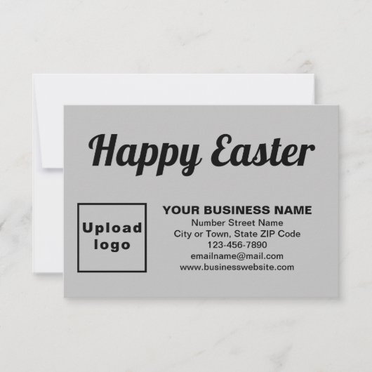 Grey Easter Business Flat Wenskaart Kaart (Voorkant)