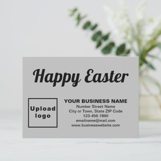 Grey Easter Business Flat Wenskaart Kaart (Staand voorkant)