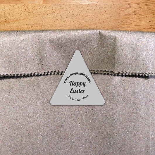 Grey Easter Business Triangle Sticker